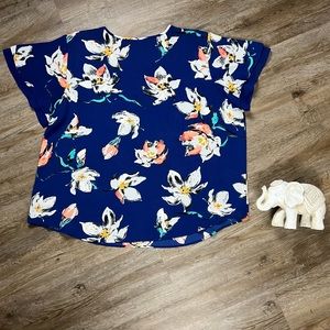 Blue Floral print XXL Van Heusen women’s blouse